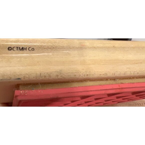 HTF Close to my heart V211 Calendar Wood Mounted Rubber Stamp block background - Picture 4 of 4